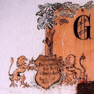 D�tail de l'�cusson saxon.