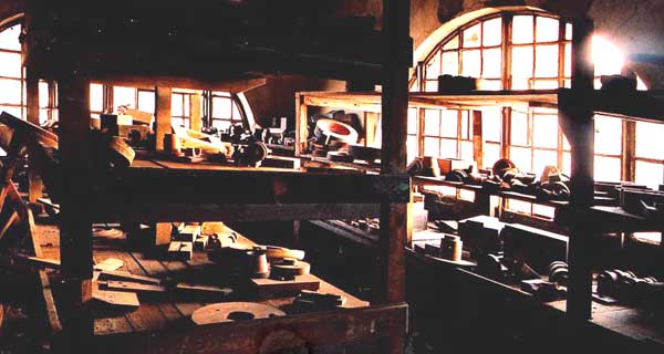 Les mod�les de fonderie, en bois.