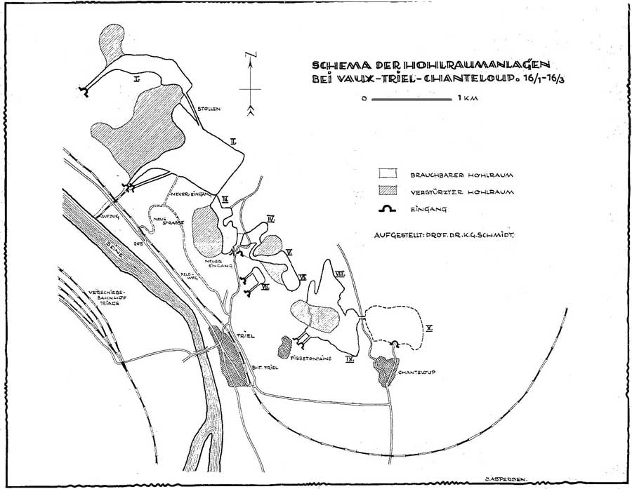 Projet de r�utilisation des vides de l'Hautil par les Allemands.